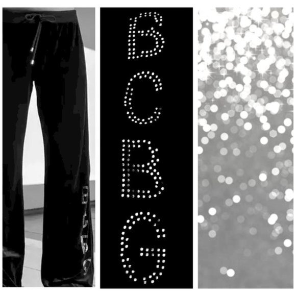 SHARE TO WIN! Like New BCBG Black Velour Lounge Pants XS Jr S $50 Gift Card - Picture 1 of 9